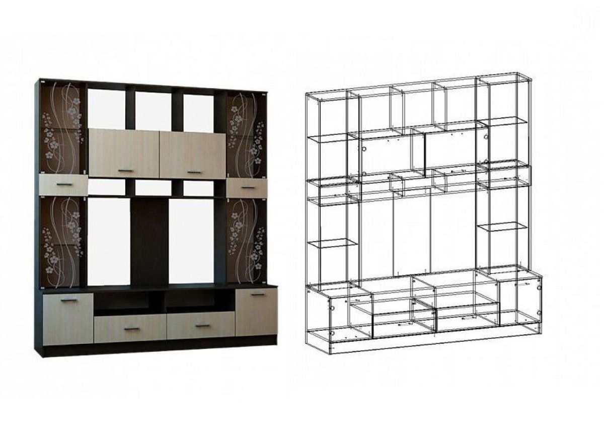 САБИНА ГОСТИНАЯ НАБОР №ВД-2 (венге/дуб белфорт) | фото 2