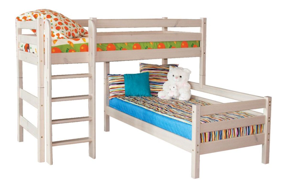 Кровать угловая с прямой лестницей Соня (Вариант 7) | фото 2