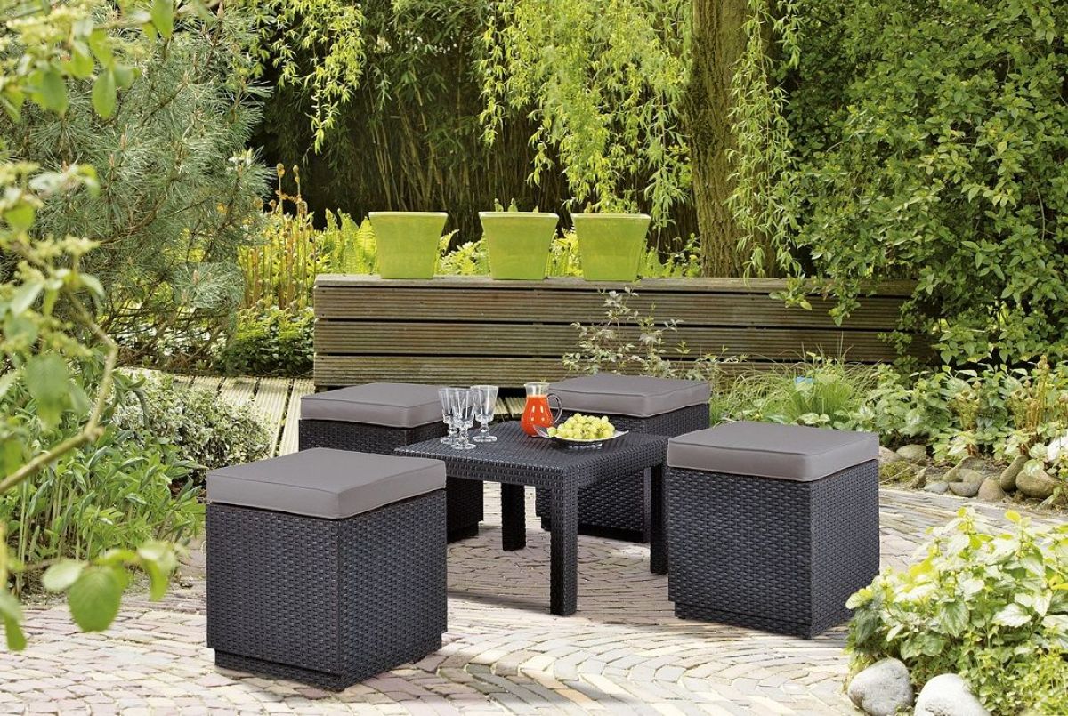 Пуфик Куб с подушкой (Cube with cushion) графит - прохладный серый | фото 2