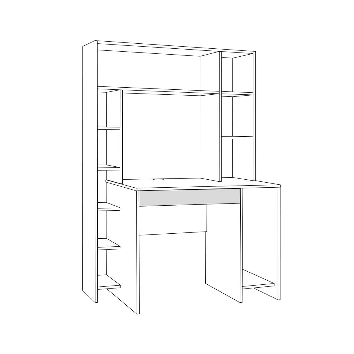 Стол компьютерный 12.71 Комфорт (Дуб Золотой CRAFT, Белая Аляска) | фото 3